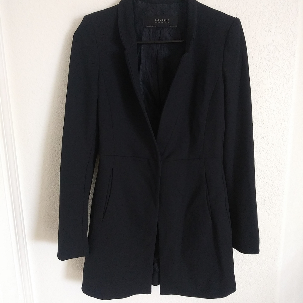 Zara Basic Collection Blazer Suit Jacket X Small - image 7